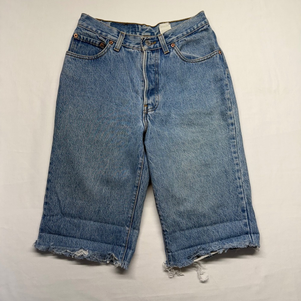 Vintage Levi's 90s USA Button Fly Cutoff Denim Shorts High Rise 544 Mom